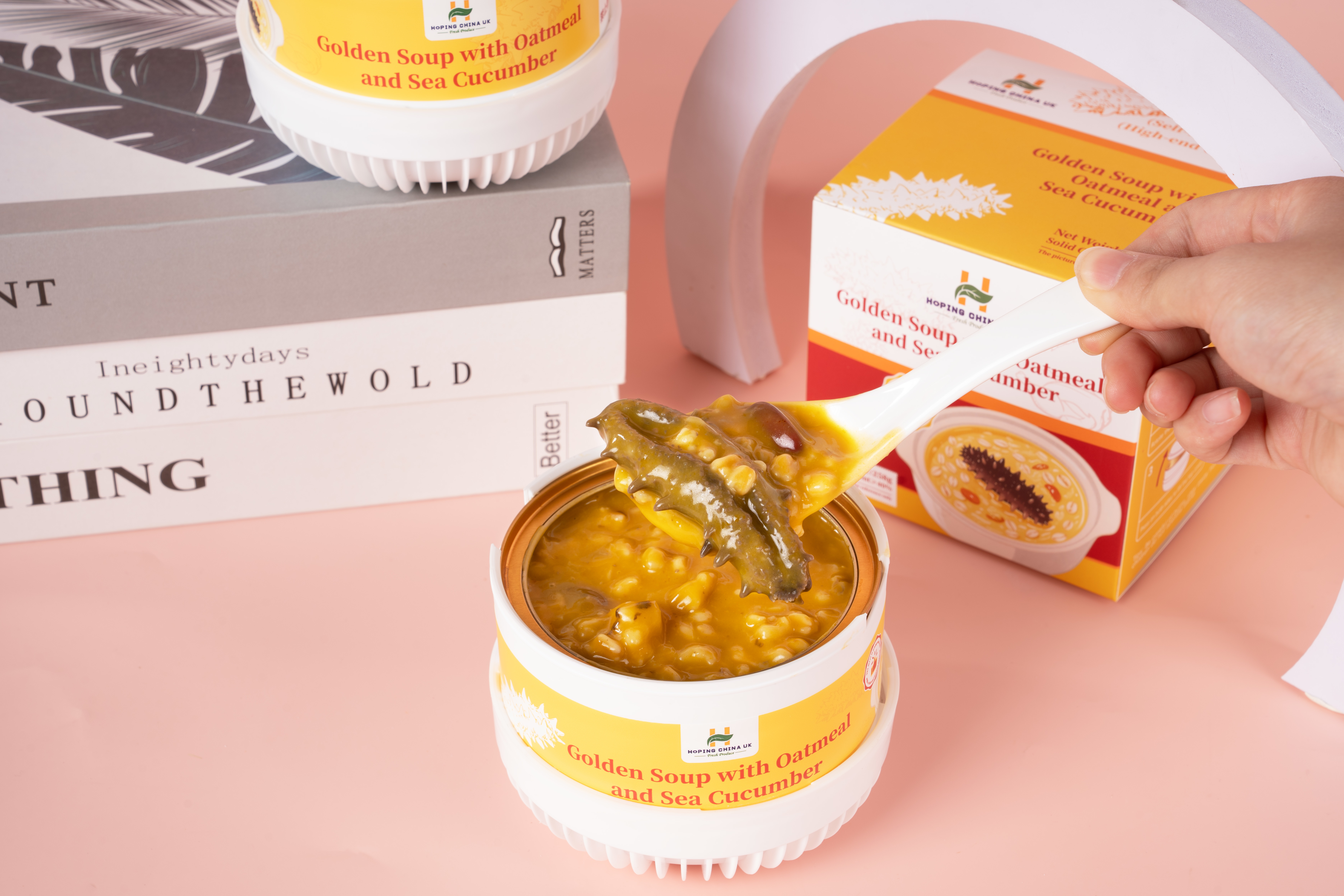 नवीनतम कंपनी के मामले होपिंग चीनी - गोल्डन सूप ओटमील समुद्री खीरा दलिया